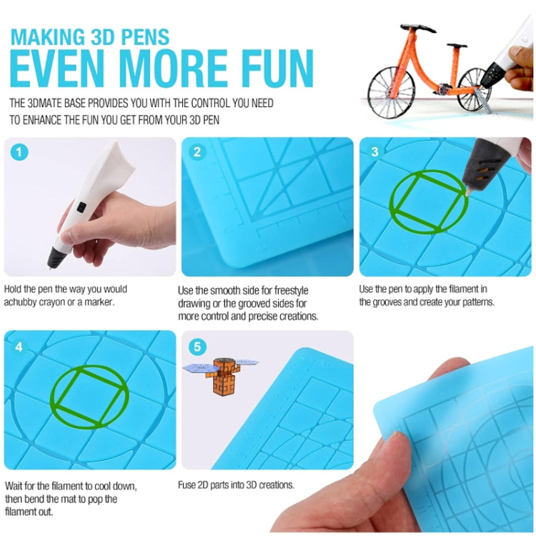 3D Printing Pen Copy Silicone DIY Painting Template Mat, Blue, Green, Transparent, Blue Large, Green Large, Transparent Large
