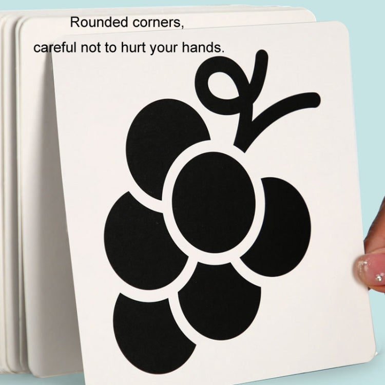 20pcs /Book Baby Early Learning Card Children Eye Care Visual Stimulation Card, Style: 2-order Black And Red