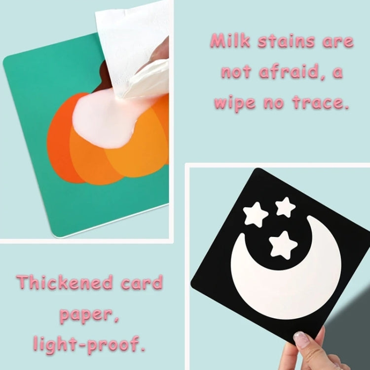 20pcs /Book Baby Early Learning Card Children Eye Care Visual Stimulation Card, Style: 2-order Black And Red