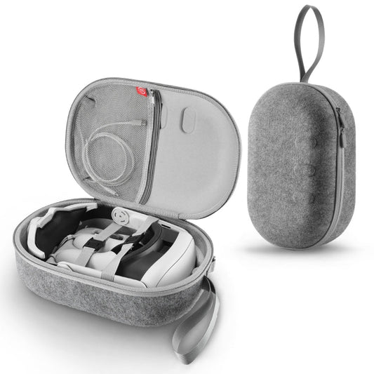 JYS-MQ018 For Apple Vision Pro / Meta Quest 3 VR Glasses Storage Bag Anti-fall and Anti-scrape Portable Bag(Grey)