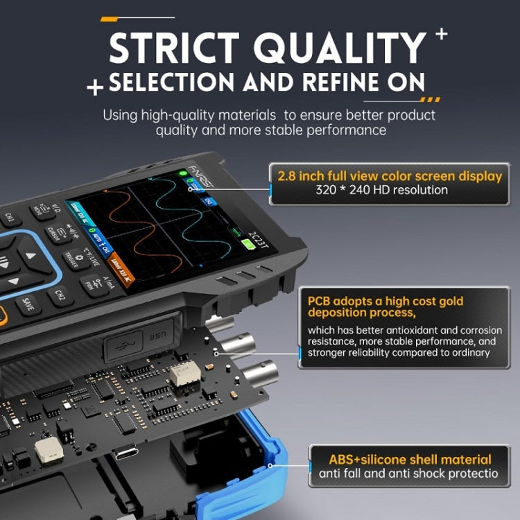 FNIRSI 3 In 1 Handheld Digital Oscilloscope Dual-Channel Multimeter, 2C23T Standard, 2C23T Upgrade