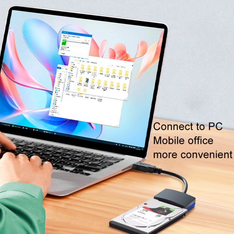 SATA To USB3.0 Easy Drive Cable 2.5 Inch SSD Solid State Drive Universal Connection Cable Converter Reader, SATA To USB3.0
