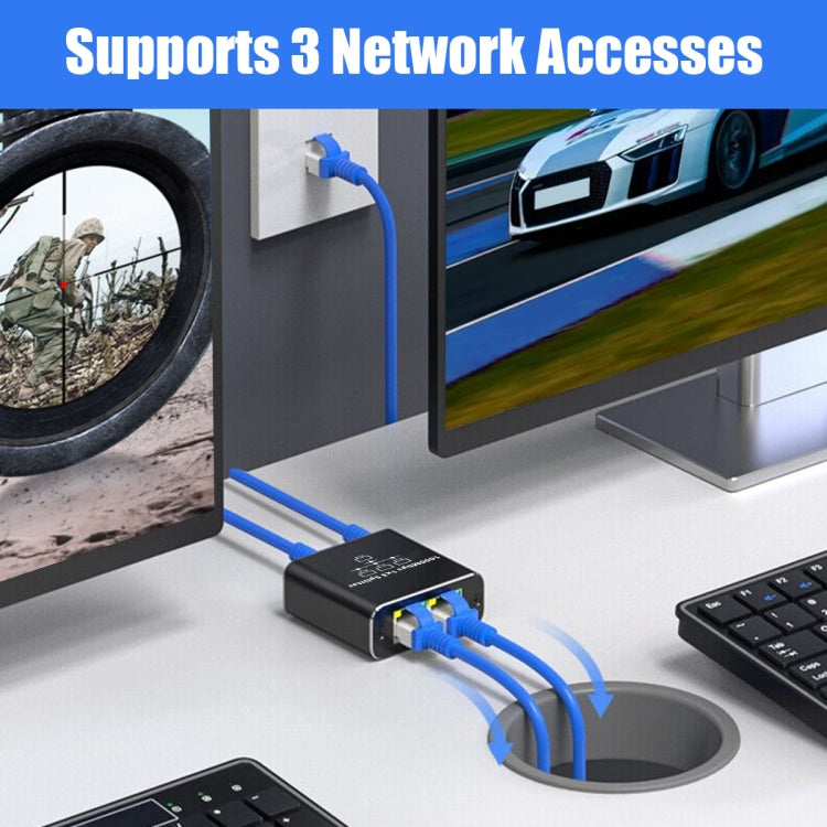 Gigabit Network Splitter Network Sharer RJ45 Network Cable Splitter, 1 To 3, 1 To 4