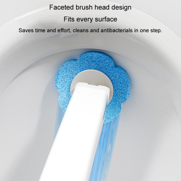 Effortless Lavender Clean: 6-Piece Disposable Toilet Brush Set with Lemon Scented Brush Heads for Refreshing Toilet