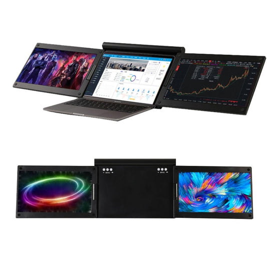 13.3 Inch FHD Triple Monitor IPS Dual Screens For Laptop USB-C / Type-C Supports Windows / Mac / Android UK Plug