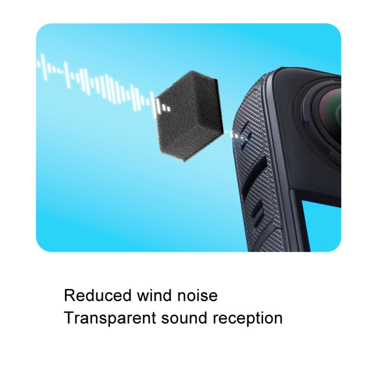 For Insta360 X4 / X3 6pcs /Pack Noise Canceling Windproof Cotton Camera Accessories