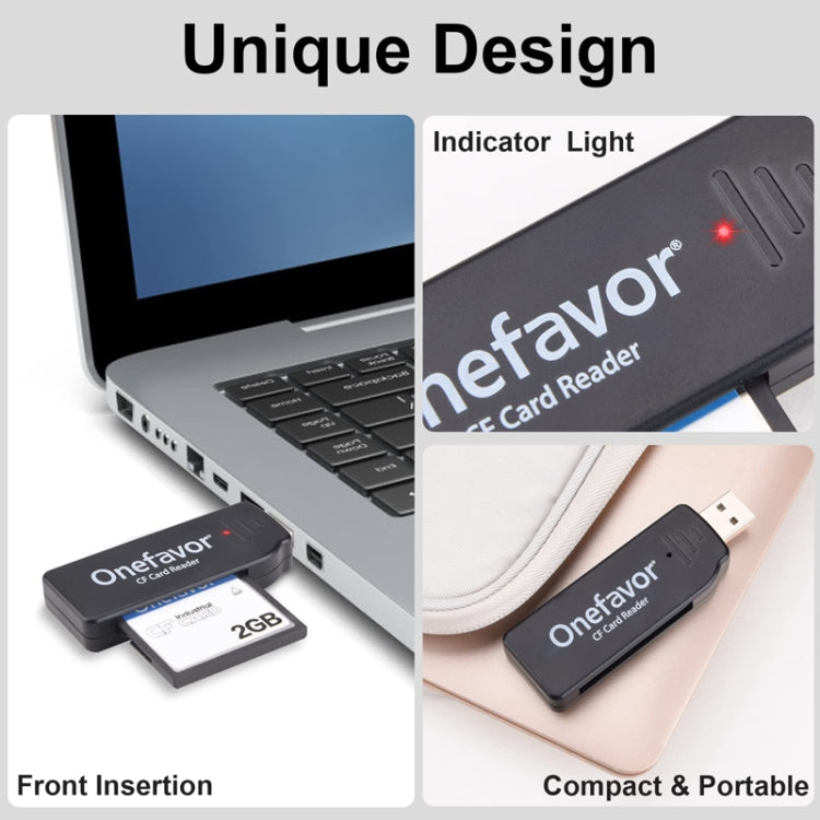 Onefavor USB2.0 High Speed Read And Write CF Card Reader, CF Card Reader