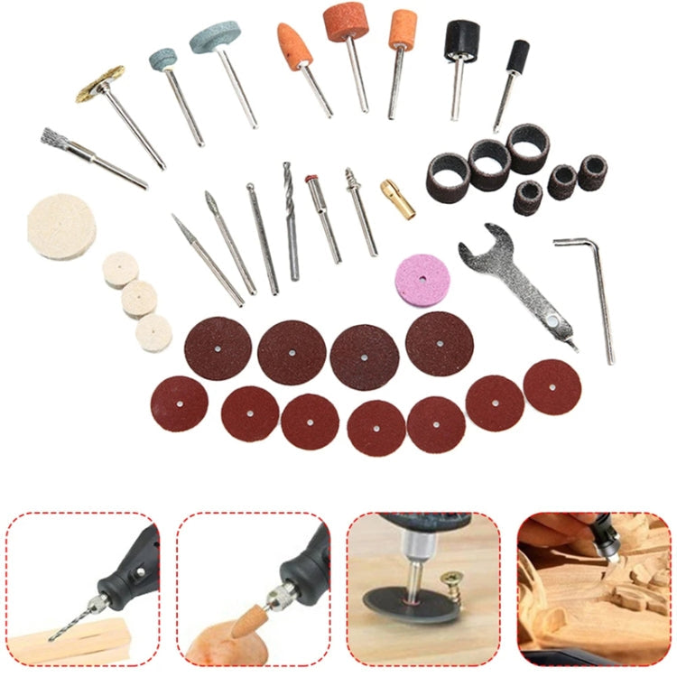 VICOVER Small Adjustable Speed Electrical Grinder Set Jade Carving Pen Polishing Tool EU Plug, Model: 40pcs Parts