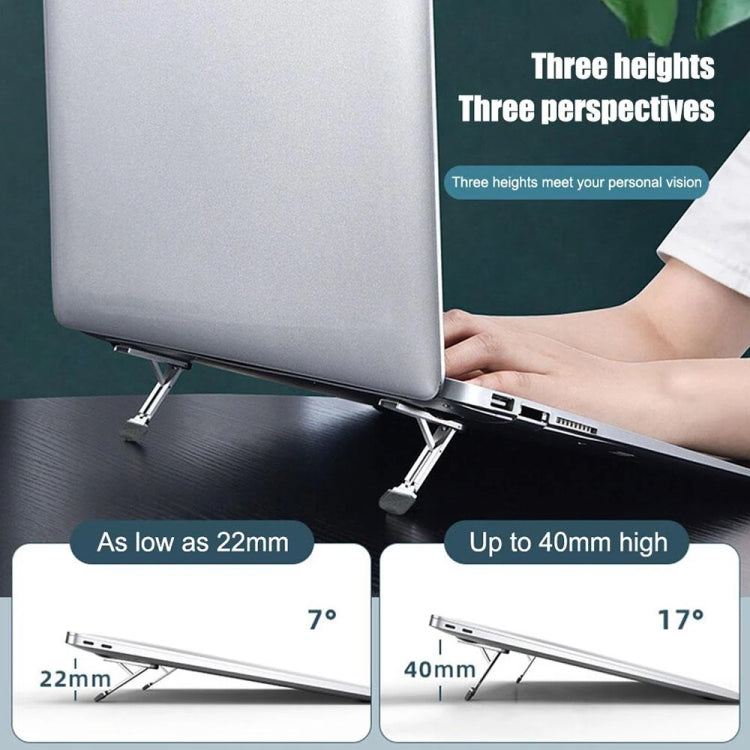 2pcs Invisible Cooling Stand Heightening Pad For Laptop & Smartphones & Tablet, 110034 Light Gray