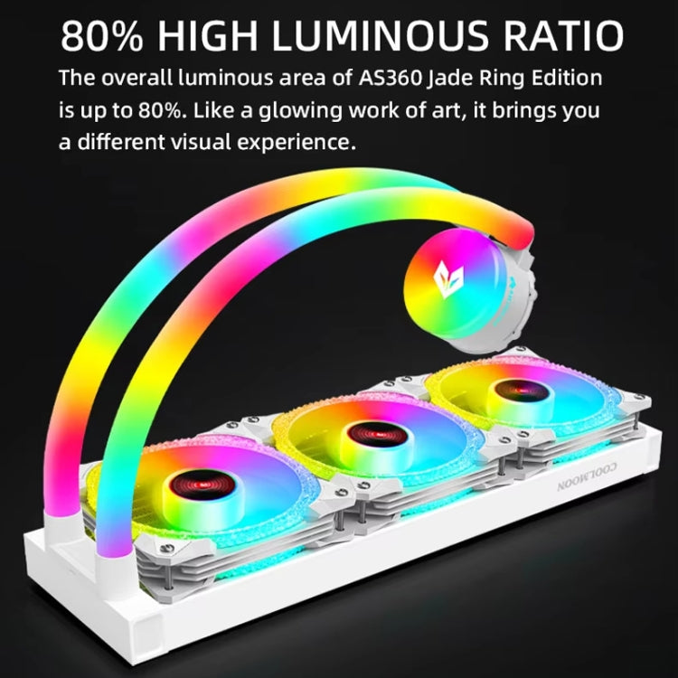 COOLMOON AS360 Magic Diamond Edition Computer Cooler ARGB Water Cooling Light Integrated CPU Radiator, AS360