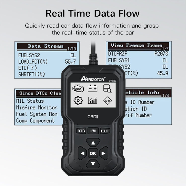 AERMOTOR Car Fault Diagnostic Instrument ELM327 Engine Fault Detection Tool