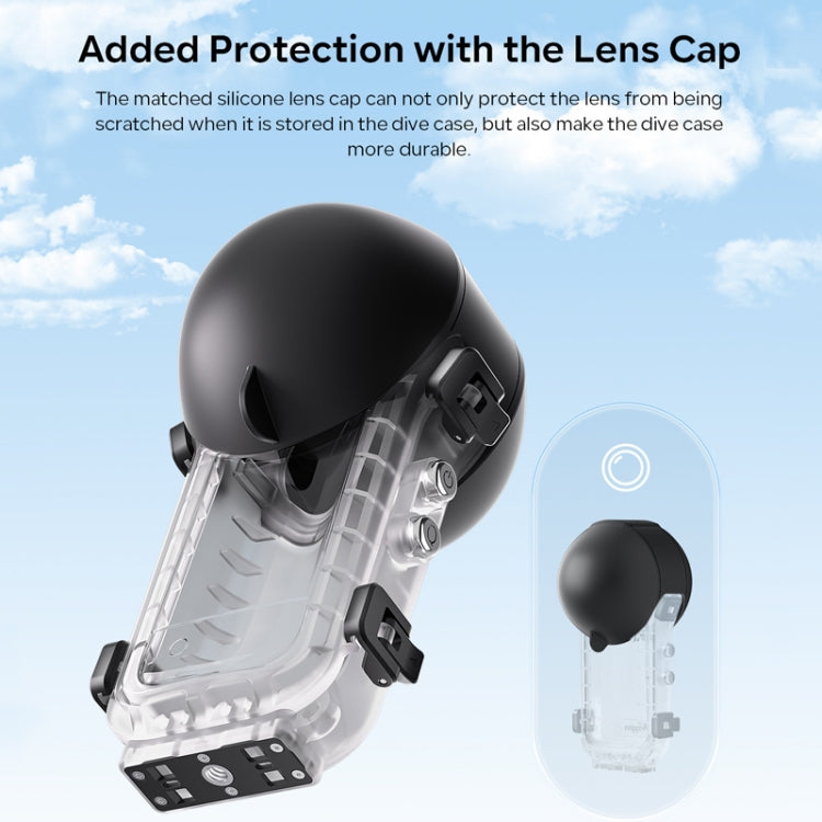 For Insta360 X4 aMagisn 50m Depth Waterproof Protective Case Quick Release Invisible Diving Cover, Waterproof Case