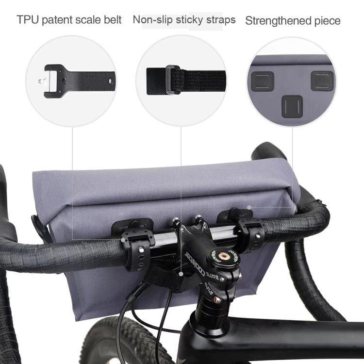 Rhinowalk X20997 4L Fully Waterproof Multifunctional Bicycle Handlebar Bag Cycling Bag(Gray)