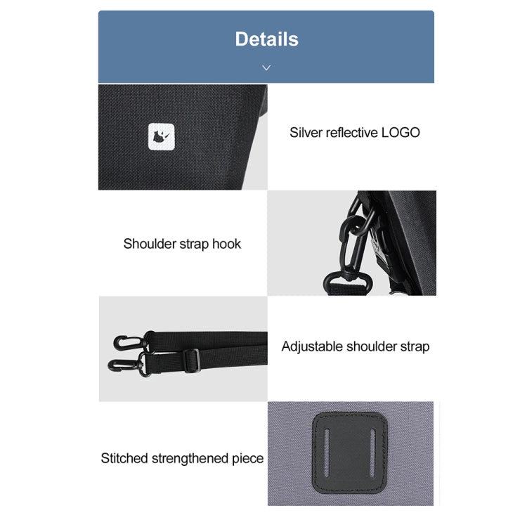 Rhinowalk X20997 4L Fully Waterproof Multifunctional Bicycle Handlebar Bag Cycling Bag(Gray)