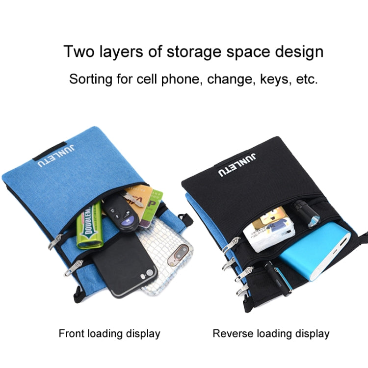JUNLETU Crossbody Bag Waterproof Cell Phone Bag Travel Documents Passport Card Neck Pouch(Gray)