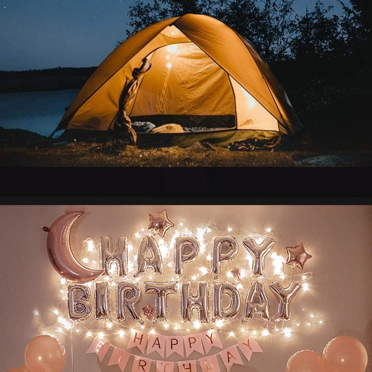 TUBUZHE 2 In 1 LED Portable String Lamp Camping Atmosphere Light USB Rechargeable Outdoor Tent Night Light(Yellow)