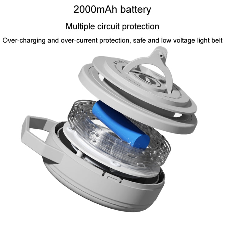 TUBUZHE 2 In 1 LED Portable String Lamp Camping Atmosphere Light USB Rechargeable Outdoor Tent Night Light(Yellow)