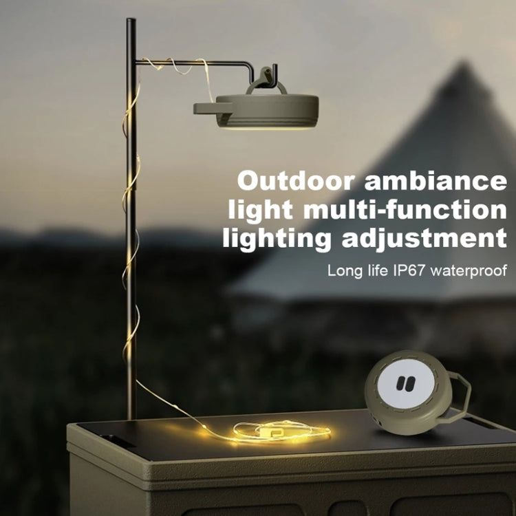 TUBUZHE 2 In 1 LED Portable String Lamp Camping Atmosphere Light USB Rechargeable Outdoor Tent Night Light(Yellow)