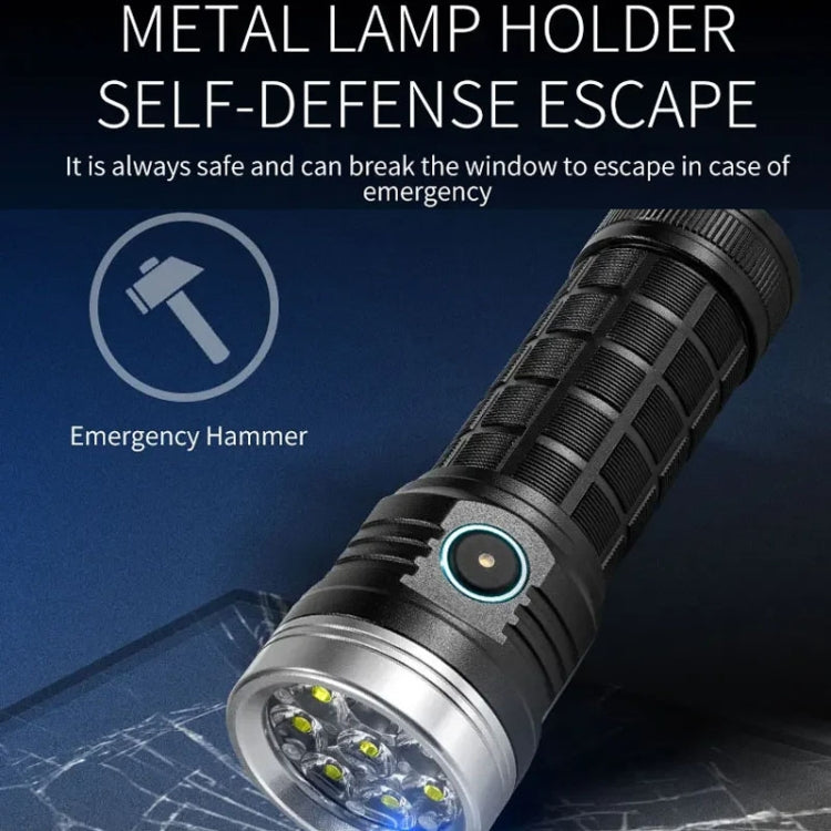 E-SMARTER W5185 Aluminium Ring 8 Holes Straight Flashlight Outdoor Camping Flashlight