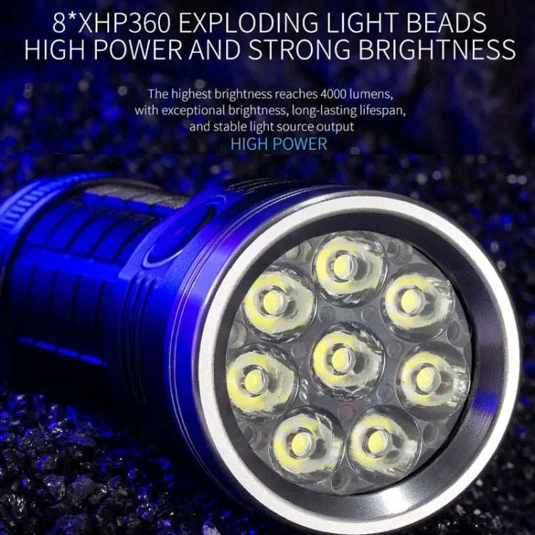 E-SMARTER W5185 Aluminium Ring 8 Holes Straight Flashlight Outdoor Camping Flashlight