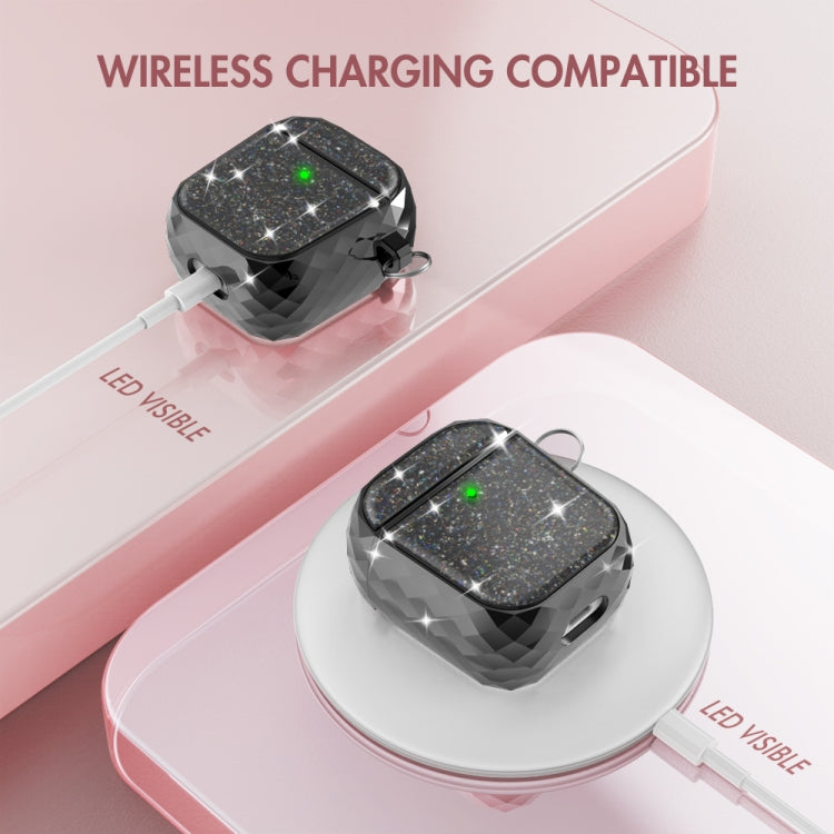 For Airpods 1 / 2 AhaStyle PT119 Wireless Earphone Split Electroplated Protective Case(Purple)