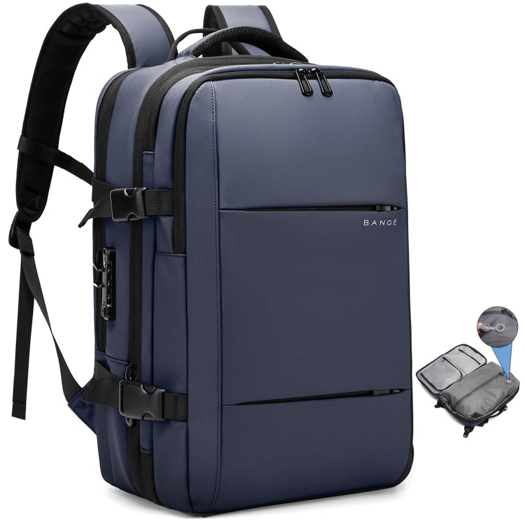 BANGE BG-3028 Men Shoulder Bag Vacuum Compression Large Capacity Expansion Leisure Backpacks(Blue)