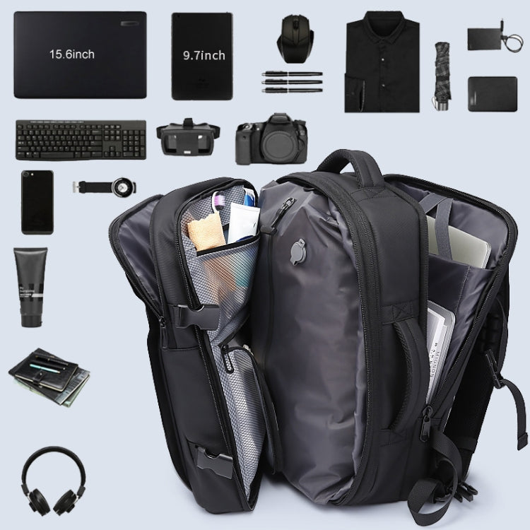 BANGE BG-3028 Men Shoulder Bag Vacuum Compression Large Capacity Expansion Leisure Backpacks(Blue)