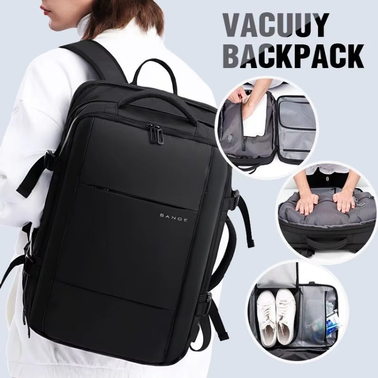 BANGE BG-3028 Men Shoulder Bag Vacuum Compression Large Capacity Expansion Leisure Backpacks(Gray)
