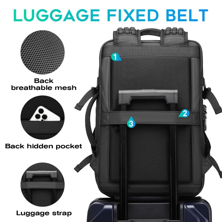 BANGE BG-3028 Men Shoulder Bag Vacuum Compression Large Capacity Expansion Leisure Backpacks(Gray)
