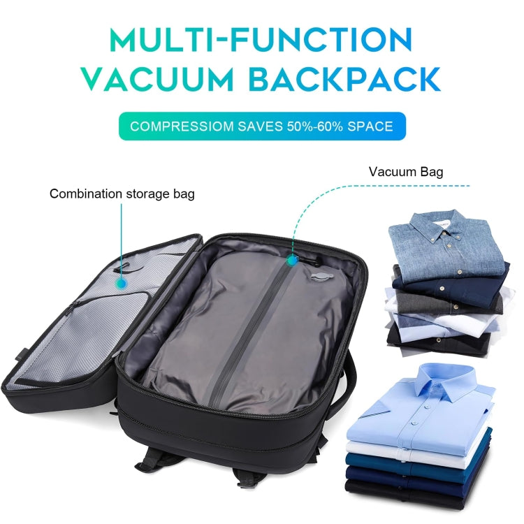 BANGE BG-3028 Men Shoulder Bag Vacuum Compression Large Capacity Expansion Leisure Backpacks(Gray)