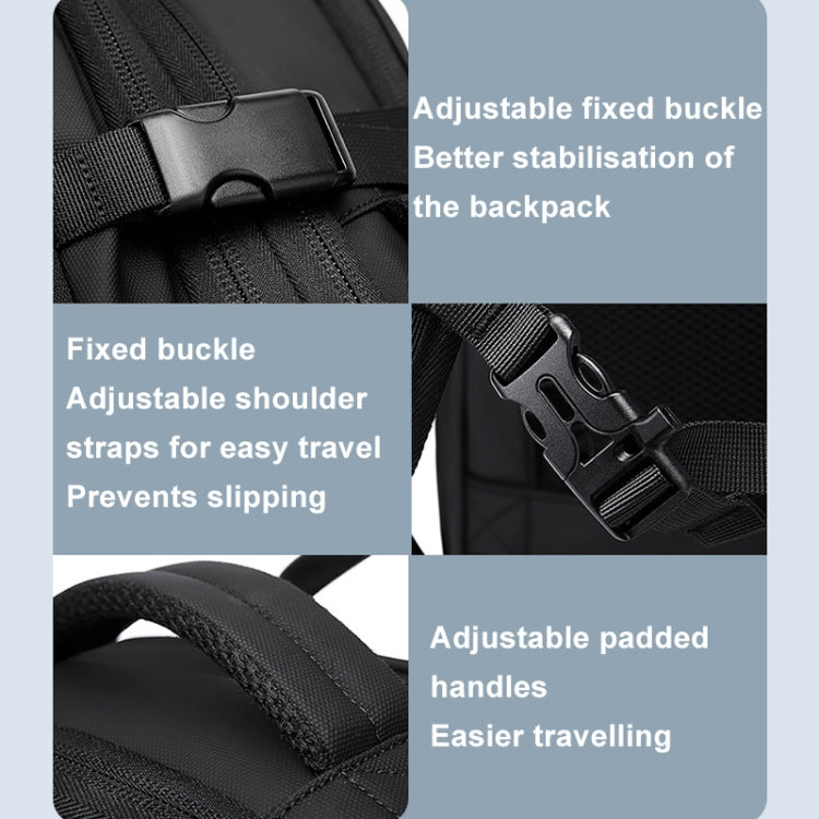 BANGE BG-3028 Men Shoulder Bag Vacuum Compression Large Capacity Expansion Leisure Backpacks(Gray)