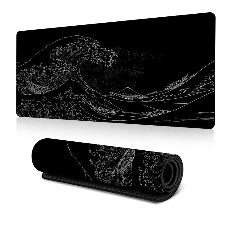 Big Wave Gaming Mouse Pad Non-Slip Rubber Desk Mat, 400x900x3mm