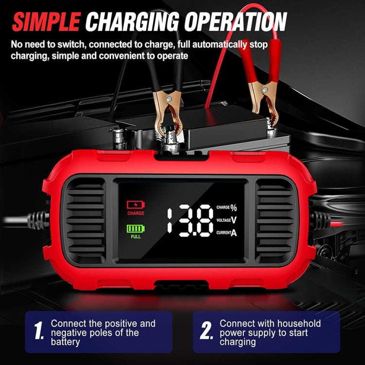 FOXSUR 2A 12V Motorcycle ATV Fully Automatic Trickle Battery Charger(US Plug)