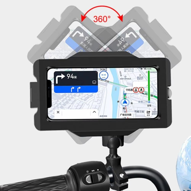 GUB PLUS17 Bicycle Mobile Phone Waterproof Bag Holder Motorcycle Handlebar Rainproof Stand(Black)