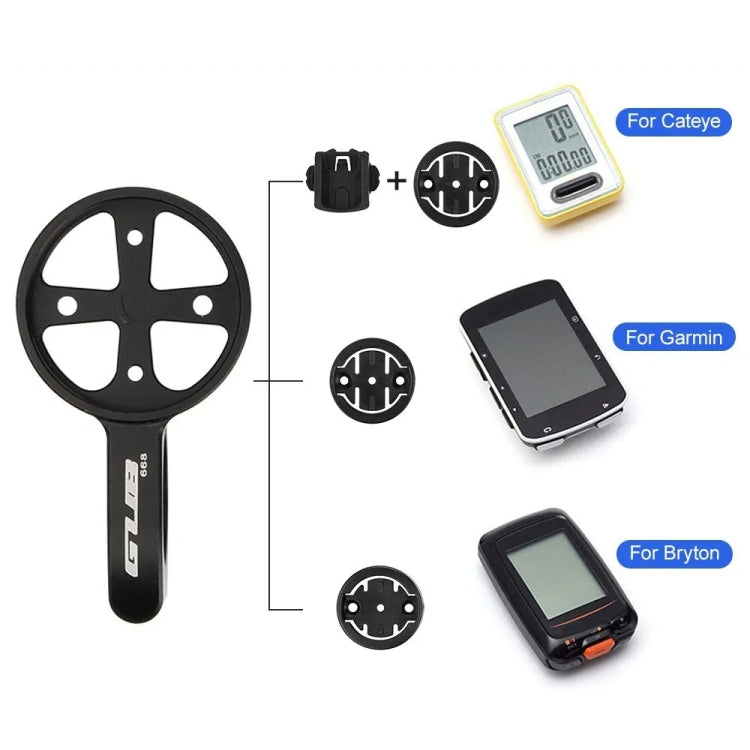 GUB 668 TT Handlebar Code Meter Extension Bracket For Gamin / Wahoo / Barrett / CATEYE Series(Black)