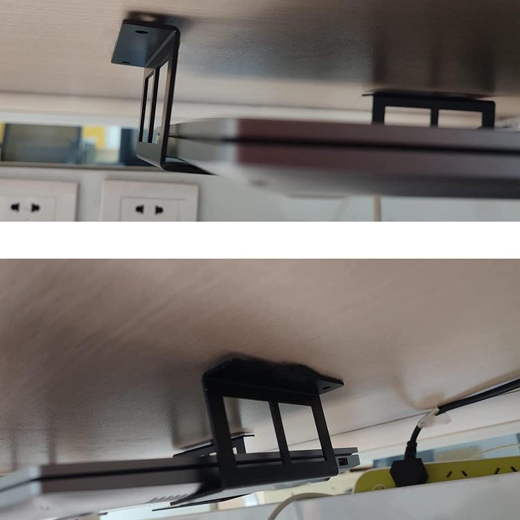 Under Desk Laptop Tablet Mini PC Storage Stand Metal Invisible Tray Rack, 4.8cm, 6.8cm