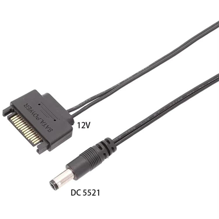 SATA Male To 5.5 x 2.1mm DC Connection Cable 12V Power Cable, 20cm