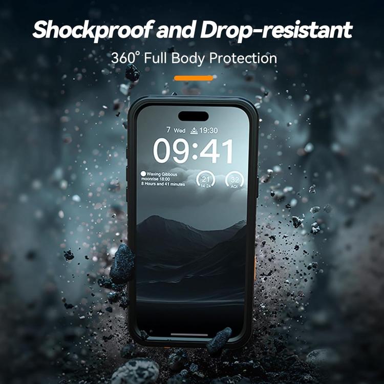 TELESIN IP68 Waterproof Case Submersible Touchscreen Phone Cover, For iPhone 16 Pro, For iPhone 16 Pro Max
