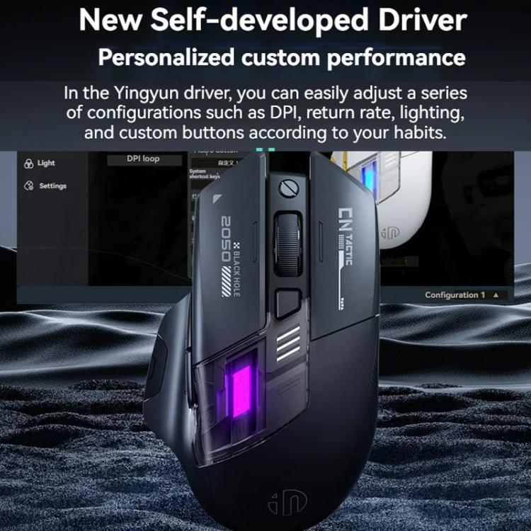 Inphic Bluetooth Wireless Mouse Office & Gaming LED Charging Mice, Dual Mode White, Tri-Mode Black, Tri-Mode White