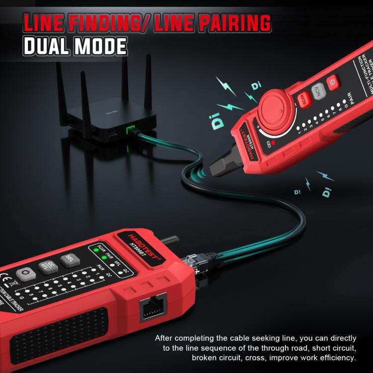 HABOTEST Multi-Function Anti-Interference Network Cable Tester, HT800B