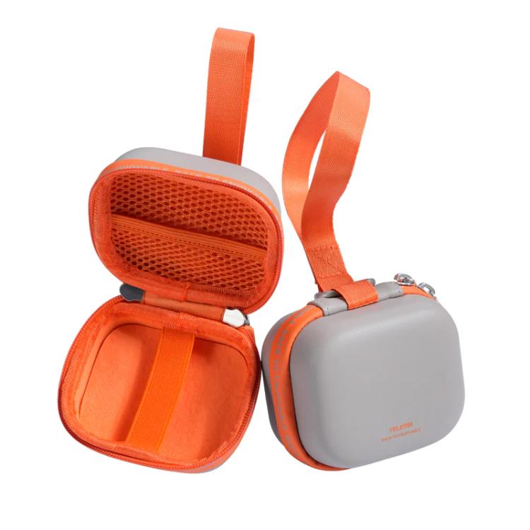 TELESIN DisAdv Mini Hard Shell Carrying Case For Action Cameras Universal Storage Bag With Wrist Strap