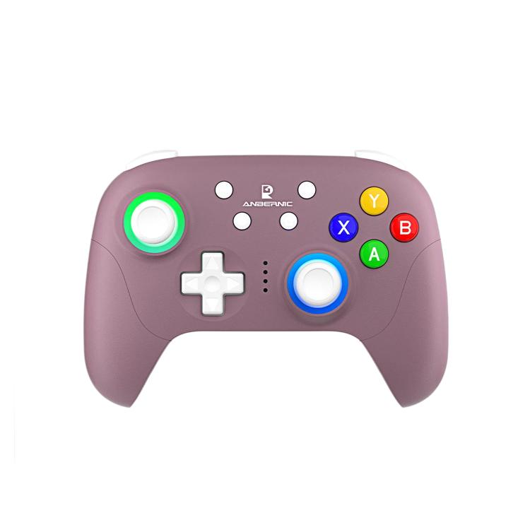 ANBERNIC RGP01 Multi-Platform Gaming Controller for PC/Switch/Steam With Hall Effect Joystick & Triggers, 3-Mode Connectivity, RGB, White, Black, Purple, With Receiver White, With Receiver Black, With Receiver Purple