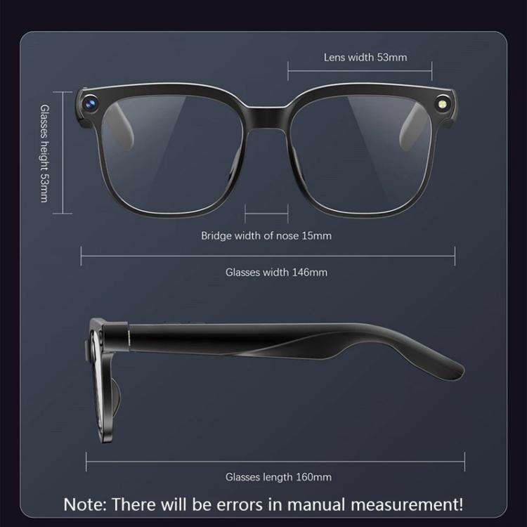 M02S Smart Glasses with 8MP Camera, 1080P Video & AI Assistant