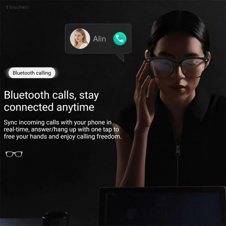 M02S Smart Glasses with 8MP Camera, 1080P Video & AI Assistant