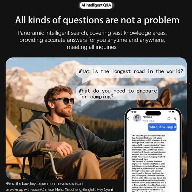 M02S Smart Glasses with 8MP Camera, 1080P Video & AI Assistant