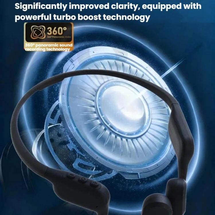 Bone Conduction Hearing Aid Bluetooth Integrated Unit Built-in Microphone, Dark Gray