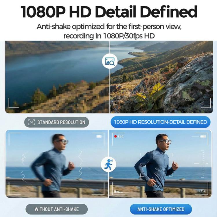 AIMB-S1 Smart Glasses with 2MP Camera, 1080P Video & AI Translation