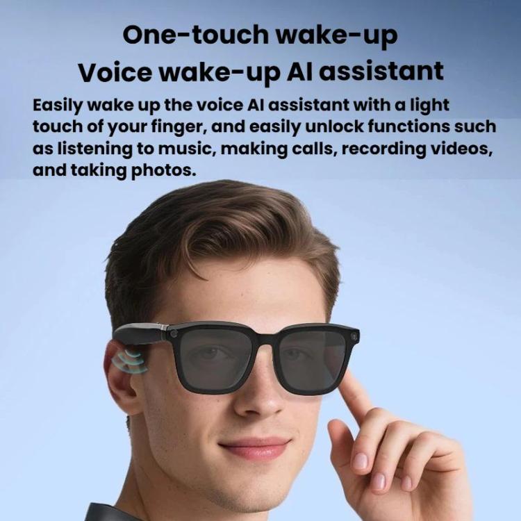 V03-T6 Smart Glasses with 8MP Camera, Wi-Fi Video & AI Translation