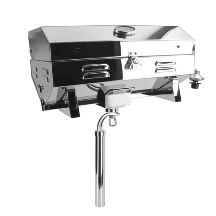 Stainless Steel Yacht BBQ Grill Outdoor Boat Grill Canister Stove, No Bracket, With Bracket