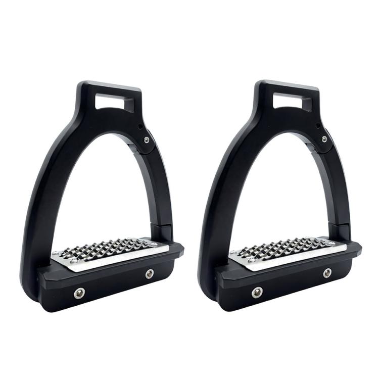 1pair Aluminum Alloy Side-Opening Safety Stirrup, Adult Size Gold, Adult Size Dark Blue, Adult Size Matte Black, Kids Size Gold, Kids Size Dark Blue, Kids Size Matte Black